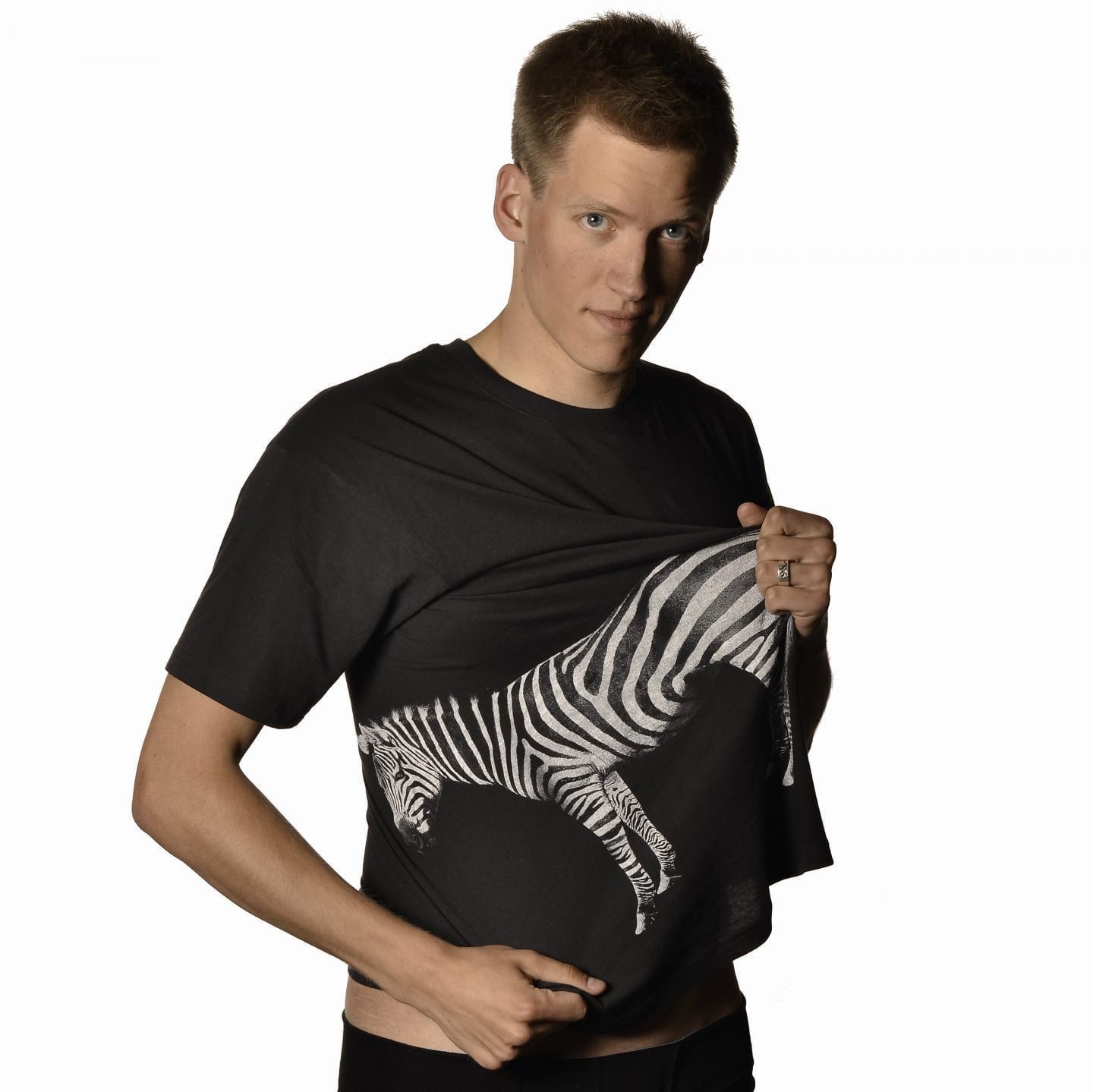 marškinėliai su zebru