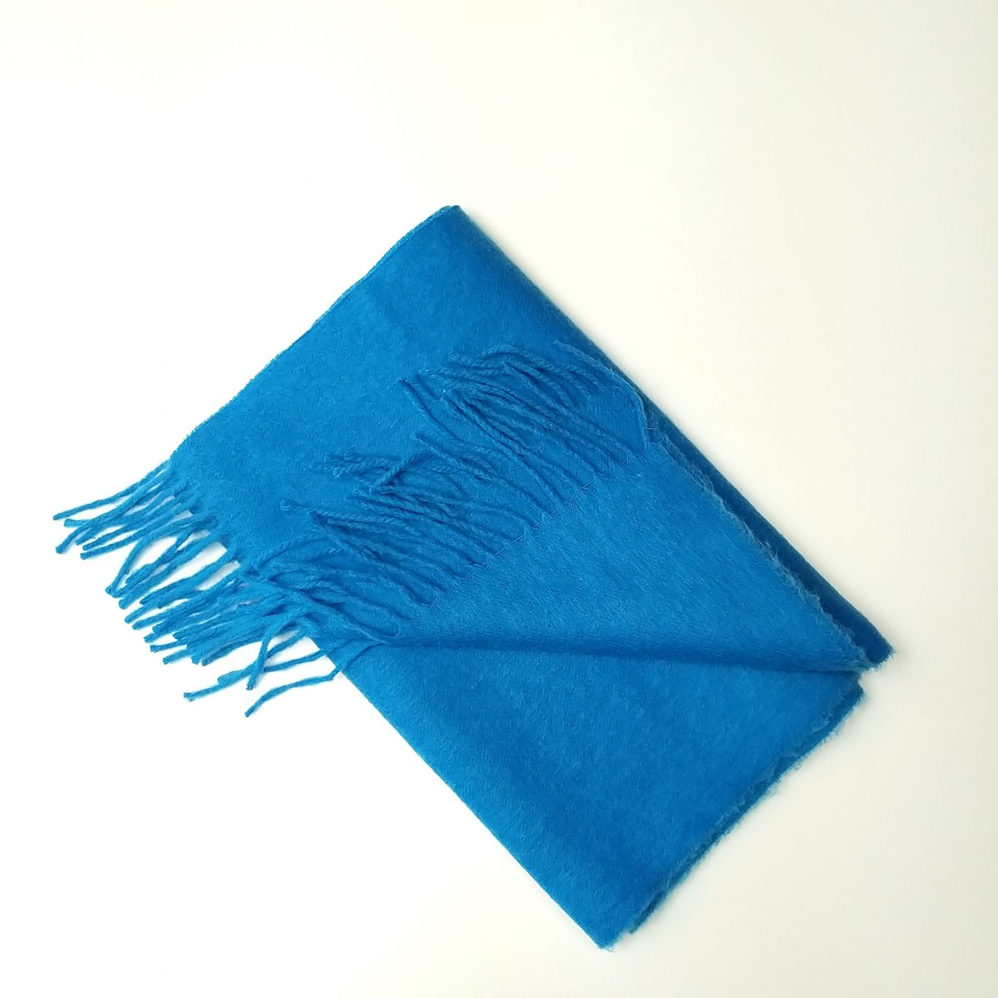 Jūros mėlynumo (azure) merino vilnos šalikas