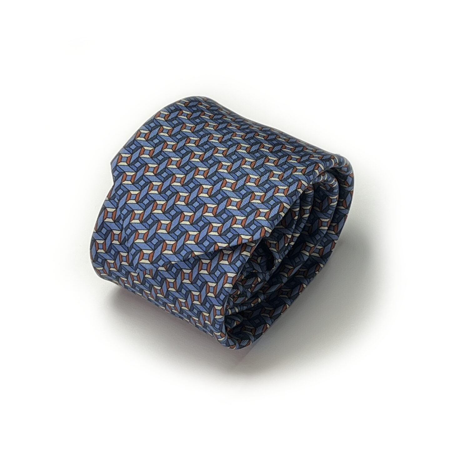 tamsiai mėlynas margas kaklaraištis