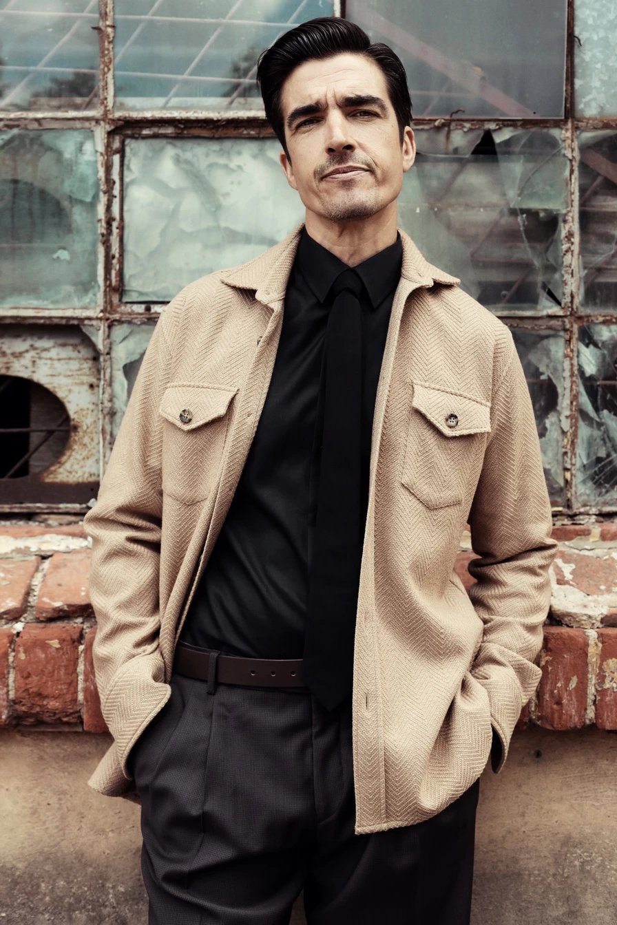 Vyriškas overshirt švarkas, Vyriškas rudas marškinių tipo švarkas, rudi marškiniai, overshirt marškiniai